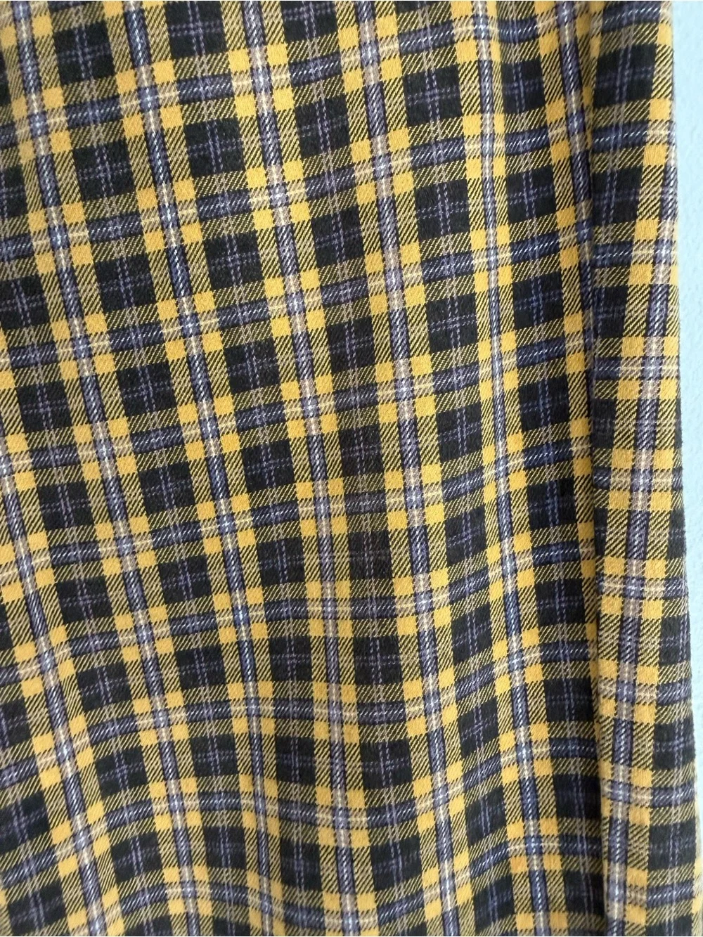 Free People Purple and Yellow Plaid Pants